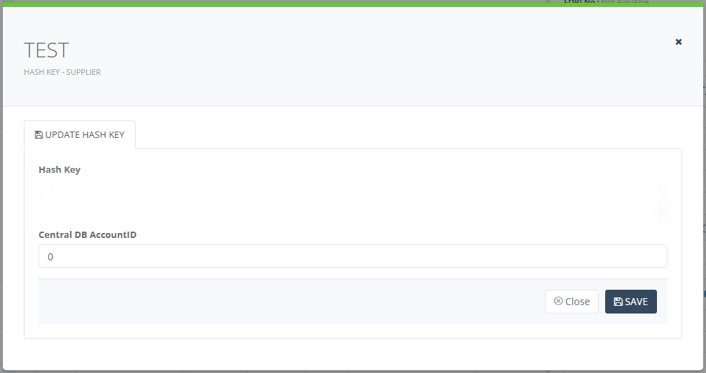 The customer hash-key window
